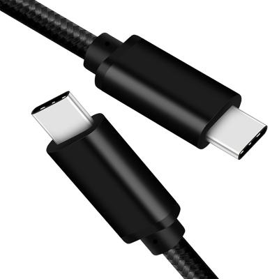 China Mobile Phone Amazon Best Selling Male Type C To Type C Male Cable PD 60W / 3A USB 2.0 Black Data Line for sale