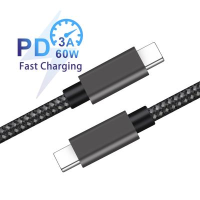 China Wholesale USB C Data Cable 60W 3A Video Game Player USB C Type C PD Fast Charging USB Type C Cable For Phone for sale