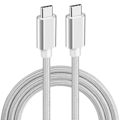 China USB3.1 Gen2 Mobile Phone Cable 100W Nylon Braided Quick Charging Cord Type C To Type C Cable With E-mark Clip for sale