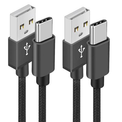 China Mobile phone hot selling products 1M 2M 3M nylon braided type USB C to USB A c charging cable for sale