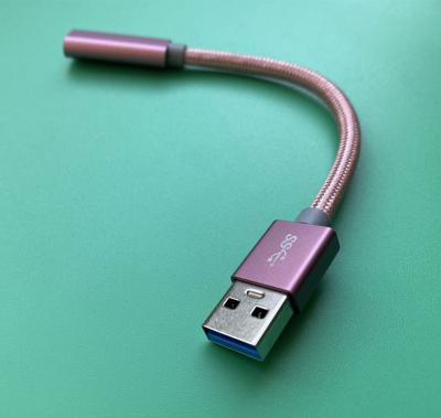 China Protable usb c female to usb 3.0 a usb 3.1gen 5Gbps 0.65ft type c male adapter cable extended cable for sale