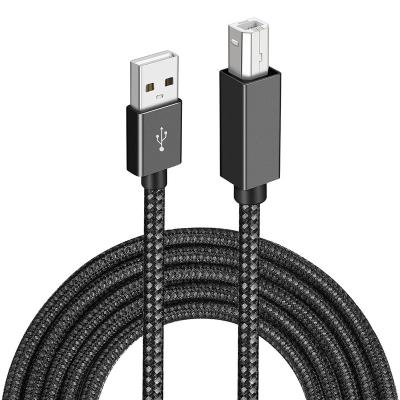 China Nickel Plated COMPUTER Type A To Type B Gray Blue Nylon Braided Cord USB2.0 Printer Cable for sale