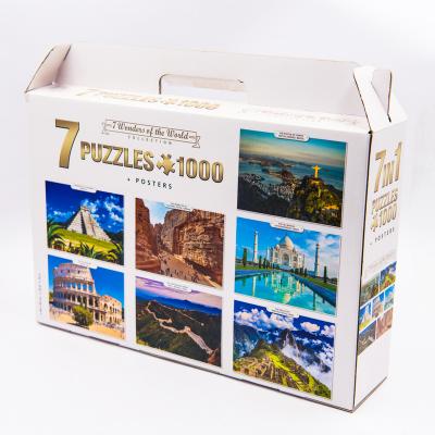 China Cartoon Toy Logo Printing Paper Cardboard One Jigsaw Puzzle for Duo and 100/200/300/500/1000 Piece for Adults Customized Jigsaw Puzzle Toy for sale