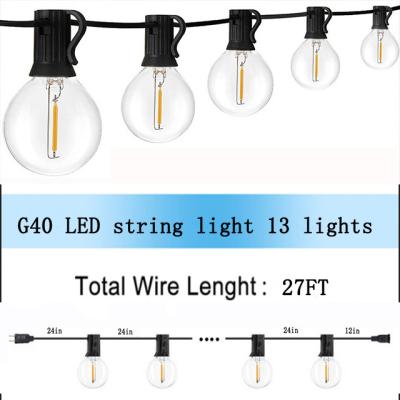 China Yard Garden Lighting Warm White G40LED String Lamp US String Lamp 97FT Standard Direct Plug Ball Lamp for sale