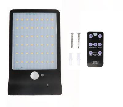 China IP65 Waterproof Garden Plant Activated Wall Light 48 Led Wall Light Solar Motion Sensor With Remote Control Outdoor Garden Lighting for sale