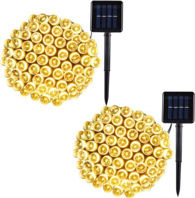 China Garden Solar String Lights 2 Pieces 75ft 22m 200 LED Solar Outdoor Lighting Fairy Lights Waterproof Christmas 8 Patterns for sale