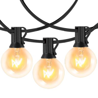 China Garden AC osram lamp25 ft G40 Christmas String Lights Overall 25 Clear Vintage Bulbs Decorate Outdoor Backyard Floral Round Lights for sale