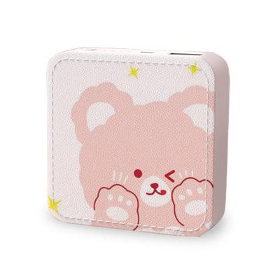 China Wholesale Fast Mini Cartoon Square Powerstation 10000mAh USB Charging Support Produced 2.1A Battery Power Bank External Ultra Slim Portable Charger for sale