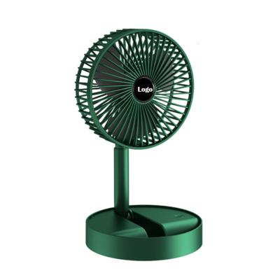 China Outdoor Home Outdoor Swinging Rechargeable Retractable Car Travel Camping Desk Height Adjustment Gears Control Portable Standing Fan for sale