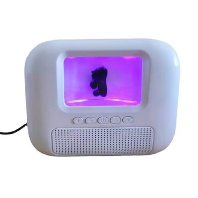 China Blue-tooth home white magnetic liquid speaker color sound box all kind of mobile phone can control for sale