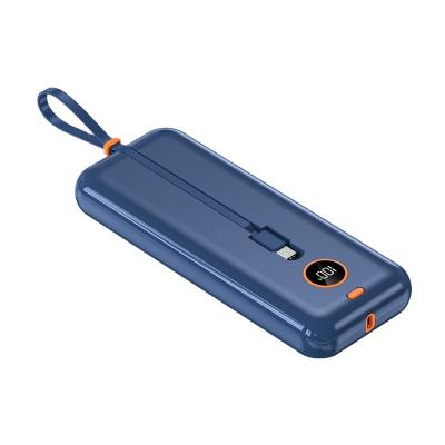 China Factory Outlet Factory Wholesale Left Multi-U Lanyard Power Bank With Built in Cables Fast Charging Portable External Battery Power Bank 20000mAh 22.5W PD for sale