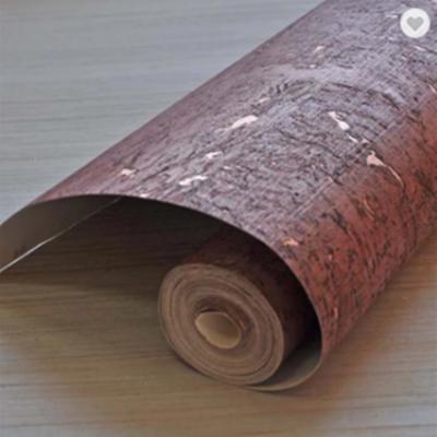 China MYWIND Modern Free Sample New Style Cork Wallpaper Wine Red Metallic Mesh Wave Art Designs Home Decor Wallcoverings Modern Natural for sale