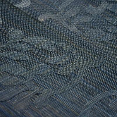 China Modern Hand Made Special Effect Wallcovering Natural Textured Navy Wallpaper Hotel Decoration for sale