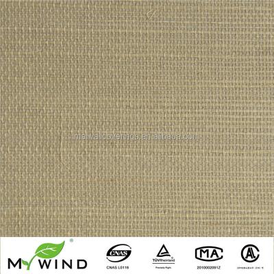 China Classical High Density Brownness Grasscloth Wallpaper Fabric Sisal Fiber Sisal Country Style Wall Decoration Chinese Design for sale