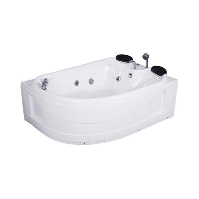 China Waltmal 2 personCheap Eco-friendly whirlpool white acrylic bathtub with pillow and panel massager WTM-02304 for sale