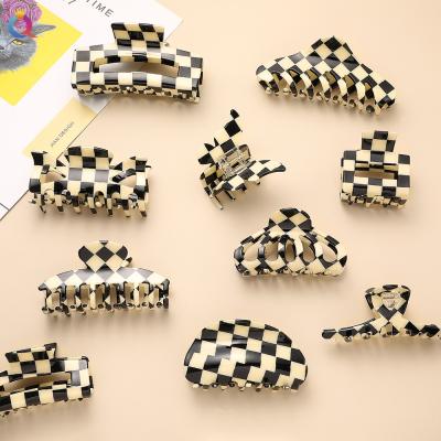 China Fashionable CIA Hair Claw RARA Women's Hair Accessories Fashionable Cute Fancy Hair Cuts Checkout Acetate Wholesale Hair Claws for sale