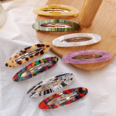 China Wholesale RARA 6CM Tortoise Hair Clips Best Selling CIA Fashion Soft Hair Accessories Snap Acetate Hair Clip for sale