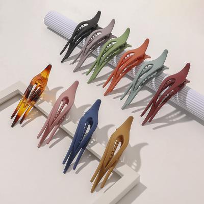 China RARA 12CM Fashion Hair Clips Platypus Clips Large Fashionable Women Alligator Hair Clip Wholesale Plastic Barrette for sale