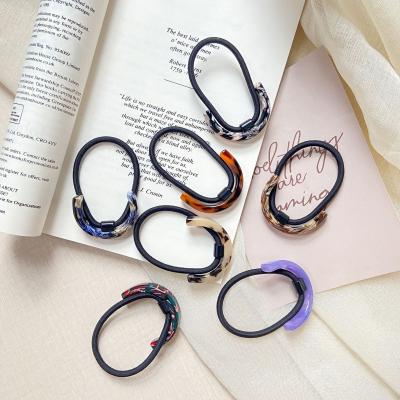 China Chinese Style RARA 4CM Hot Selling Central Institute of Statistics Fashion Hair Accessories Wholesale Elegant Acetate Rubber Band Hair Marble Tie for sale