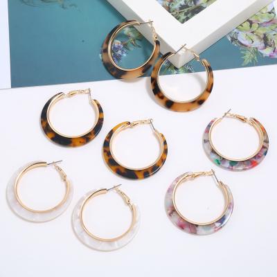 China Fashion RARA 6.5cm Hot Sale Fashion INS Designer Bohemian Hoop Tortoise Acetate African Earrings Sets for sale