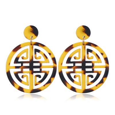 China Fashion RARA 6.5cm Hot Selling Color Fashion Ins Cute Earrings Designer Bohemian Indian Tortoise Acetate Earrings Sets for sale