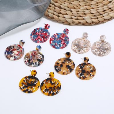 China Fashion RARA 6.5cm Hot Selling Cute Color Fashion Stats Earrings Designer Bohemian Tortoise Acetate Earring Sets for sale