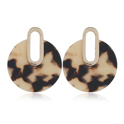 China Fashion RARA 5.5cm Hot Selling Color Fashion Cute Ins. Earrings Round Classic Turtle Acetate Earrings Sets for sale