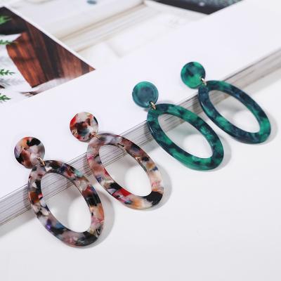 China Fashion RARA 6.5cm Hot Selling Color Fashion Cute INS Earrings Classic Turtle Acetate Earrings Set for sale