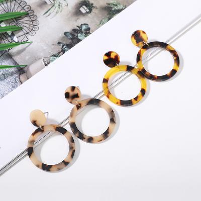 China Fashion RARA 5.2cm Hot Selling Classic Tortoise Color Fashion Ins Cute Earrings Acetate Earrings Sets for sale