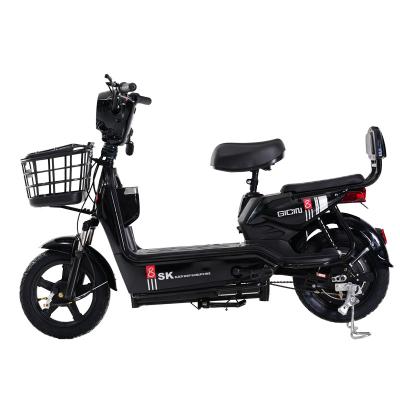 China Wholesale High Carbon Steel Electric Bicycle Adult E Bike Big Power Fat Tire Electric Bike With Basket And Pedals for sale