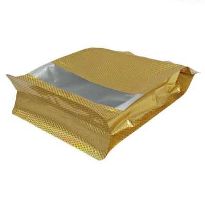 China Moisture Proof Custom Printed Plastic Bag Holder Up Aluminized Foil Mylar Zipper Bags With Window for sale