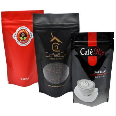 China Custom Bottom Resealable Pouch Coffee Bean Bag Plastic Packaging Ziplock Bag for sale