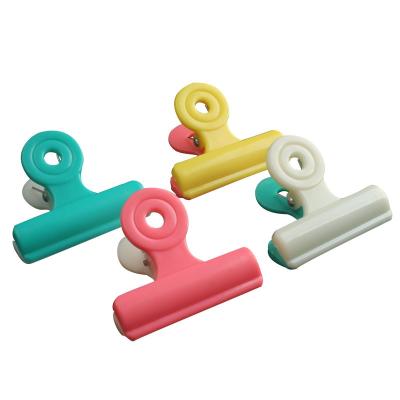 China Notes etc receipt paper binding clip office and home office plastic school supplies long tail sticky candy color staple color receipt postcard for sale