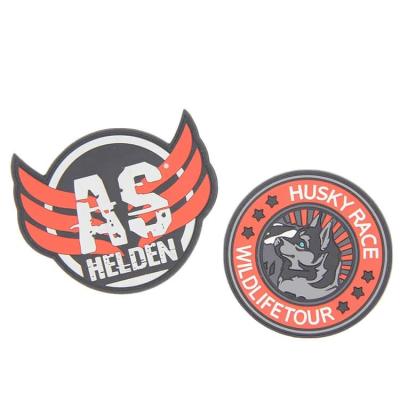 China Viable Free Samples Custom Rubber 3D PU Silicone PVC Label Iron On Patch For Garment for sale