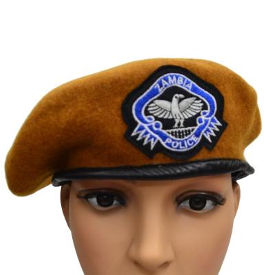 China Wholesale 100% Cotton Custom Embroidered Military And Beret Hats for sale