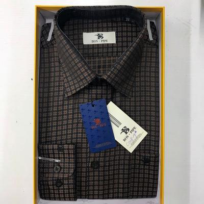 China High Quality Casual Soft Social Plaid Cotton Men's Shirts Anti-pilling Plaid Cotton Business Casual Dress Shirts Slim Fit Male Fashion for sale