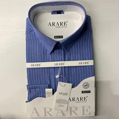 China Bamboo Fiber Anti-pilling Men's Shirt Striped For Men Long Sleeve Cotton High Quality Soft Comfort Slim Fit Dress Shirts for sale