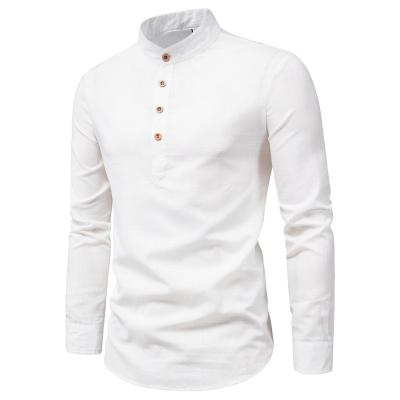 China Men's Slim Breathable Shirts And Handsome Spring And Autumn All-match Fastion British Casual Men's Tops for sale