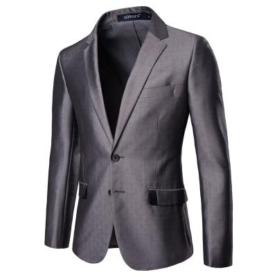 China Men's Breathable Suits Spring And Autumn Business Gray High End Professional Handsome British Men's Jacket for sale