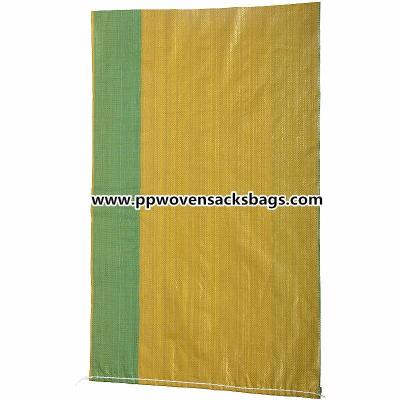 China Custom OEM PP Yellow Woven Polypropylene Packaging Sacks for Agricultural / Indusrial for sale