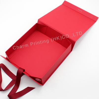 China Recycled Materials Wholesale High Quality Custom Eco Friendly Red Packet Gift Magnet Folding Paper Box for sale