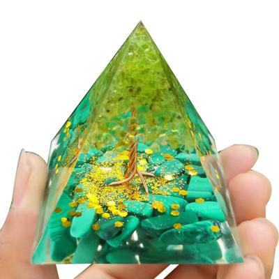 China Home Decoration Handicrafts Customized pattern size pyramid car mounted household tabletop accessories acrylic resin for sale