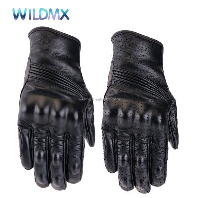 China Flexibility / Breathability Wildmx Motorcycle Water Proof Gloves Scare Full Finger Leather Motorcycle Gloves Touch Screen Guantes Moto Locomotive Black for sale