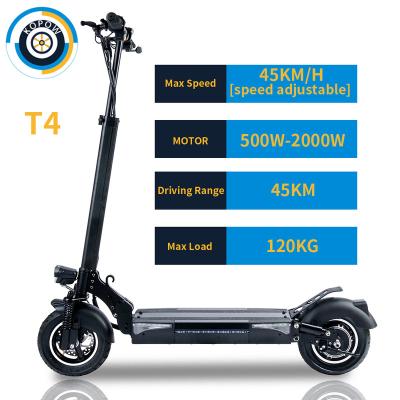 China Hot Selling Mobility 2022 Unisex Single Motor KOPOW T4 Foldable Easy Taken Electric Scooter for sale