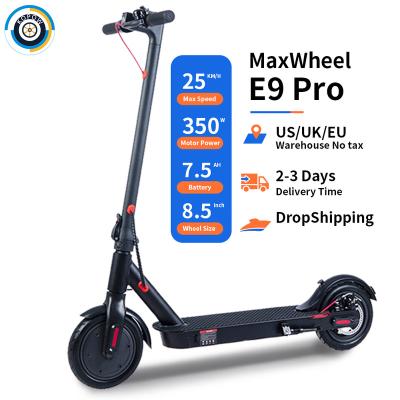 China Unisex scooter electrico E9PRO 2 wheels scooter OEM - 6AH 350w electric electric foldable adult scooter for sale