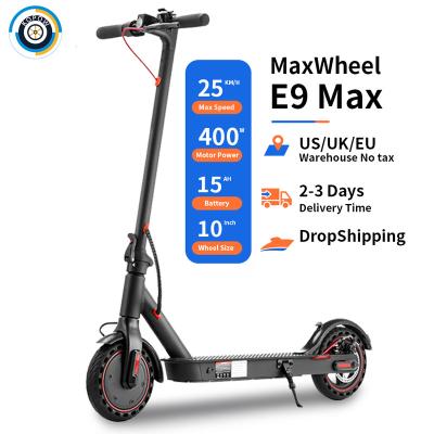 China China Factory China Adult Scooter E9MAX 400W Unisex Electric Foldable Scooter 15ah Motor Electric Adult 25km/h for sale