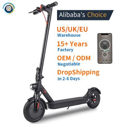 China Max Wheel E9D Electric Scooters City Tour Unisex 8.5 Inch Spain Adult Foldable Waterproof Warehouse Honeycomb Tire 350w Scooters for sale