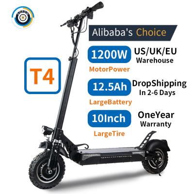 China Unisex Max Wheel T4 Off Road Electric Scooters UK Warehouse Stock 10 Inch Dual Pneumatic Tire 600w Motor 12.5ah Foldable E Scooters for sale