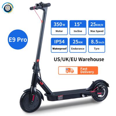 China E9Pro Unisex Pneumatic/Foldable Mobility Scooters 350w Light E Electric Scooters Fast Speed ​​Motor Solid Tires For Adults for sale