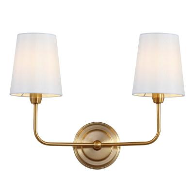 China ZG Industrial Best Selling Pure Brass Wall Lamp Light The Double Lighting Decorative Indoor Wall Mounted Lamp for sale